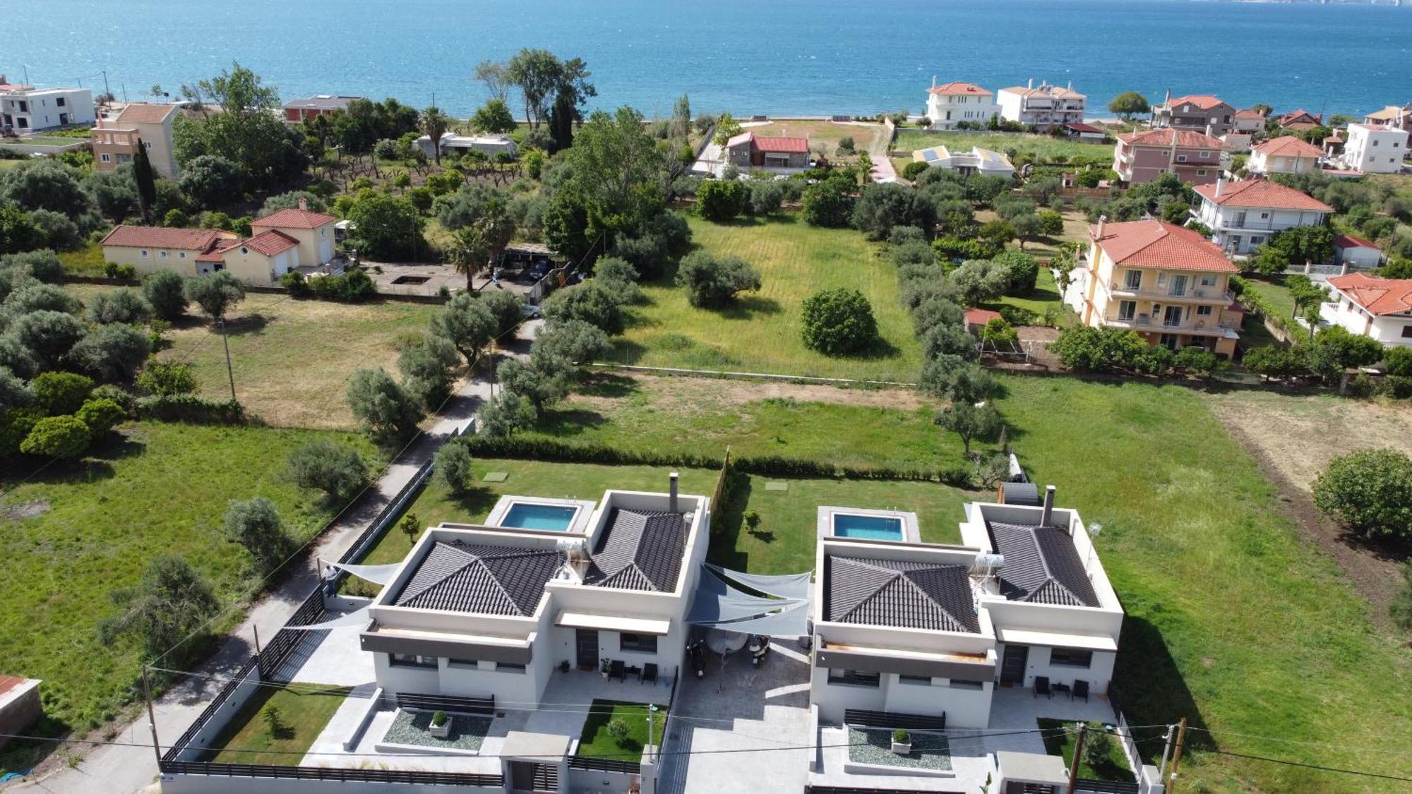 Nostos Luxury Villas With Private Pool In Nafpaktos Bagian luar foto